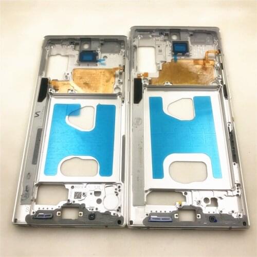 Middle Frame Housing For Samsung Galaxy Note 10 N970 / Note 10+ Plus N975 Rear Chassis Bezzel with Side Buttons