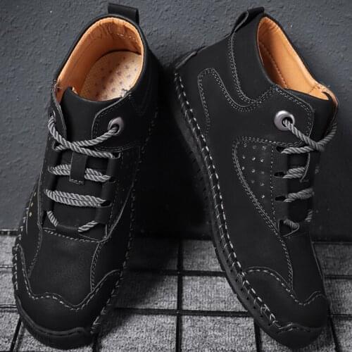 New winter shoes mens large size 46 super warm mens boots outdoor sports shoes warm ankle warm plush snow boots mens shoes