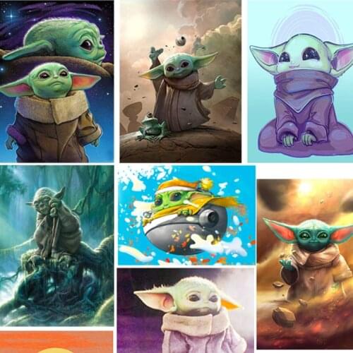 Disney Diy 5d Cartoon Star Wars Diamond Painting Cross Stitch Kits Diamond Mosaic Embroidery Full Square&Round Drill