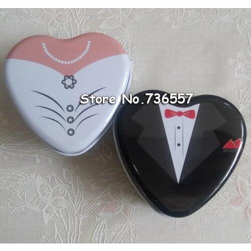 Bride groom Mint tin metal iron wedding favor candy box 100PCS/LOTwedding party bomboniere favor box