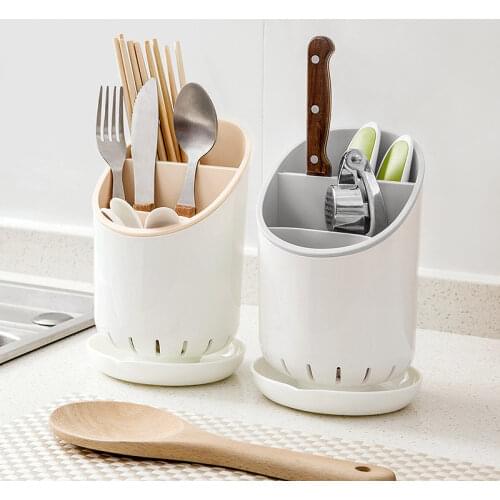 Nordic Drain Chopstick Holder Plastic Cutlery Drying Rack Spoon Knife Chopsticks Storage Boxes Shelf For Home Kitchen Organizer