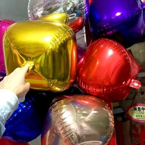 New 50pcs/lot 18inch Gold Silver 4D Round Pure Foil Balloons Wedding ballon Birthday Party Decoration Helium Inflatable Globos