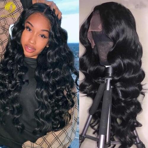 Mishel Loose Deep Wave Wig Lace Front Human Hair Wigs Remy Hair Pre-Plucked Frontal Wig 180 Density for Black Women