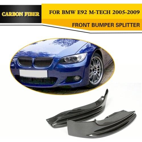 Carbon Fiber Front Splitter Aprons for BMW 3 Series E92 M Sport Bumper Only 05-09