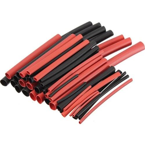 Black Red 2 Colors 42pcs 2:1 Polyolefin H-type Heat Shrink Tubing Tube Sleeving Assorted Wrap Wire Promotion -55 to +125 degree