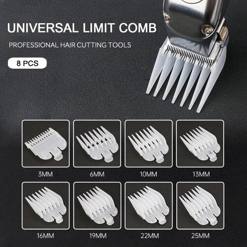 Professional Barber Accessories 8Pcs Universal Hair Clipper Limit Comb Guide Comb Hair Trimmer Attachment Hair Tools Limit Comb