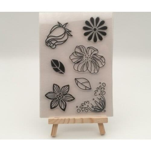 Flowers transparent stencil for DIY Scrapbooking photo album decorative sheets