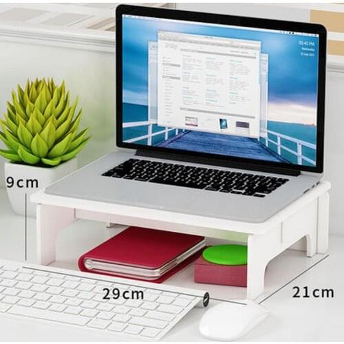 Neck-guard computer increased elevated office desktop holding box pad desktop notebook display screen stand simple