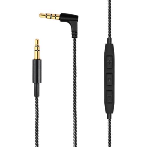 3.5 To 3.5 / 2.5mm Male To Male Line Control with Microphone Volume Adjustment Audio Recording Line 1.5m