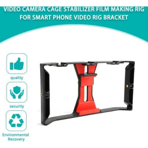 Video Camera Cage Stabilizer Film Making Rig For Smart Phone Video Rig Mobile Phone Hand Grip Bracket Holder Stabilizer