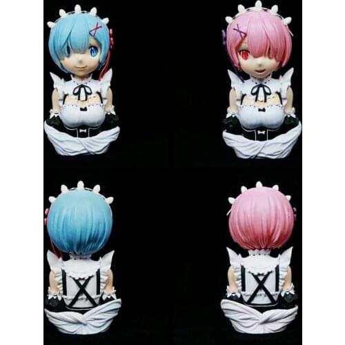 17cm Rem Ram Bust Statue Re:Life In A Different World From Zero Japan Anime Rem Normal Ver. Action Figure Model Toys Ornaments