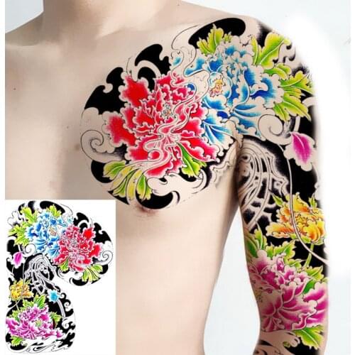 Temporary tattoo sticker chinese dragon temporary tattoos men shoulder tattoo boys large arm chest body art breast tatoo fake