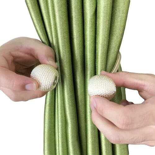 1Pc Pearl Magnetic Ball Curtain Tie Rope Backs Holdbacks Buckle Clips Accessory Rods Accessoires Hook Holder Home Decorations