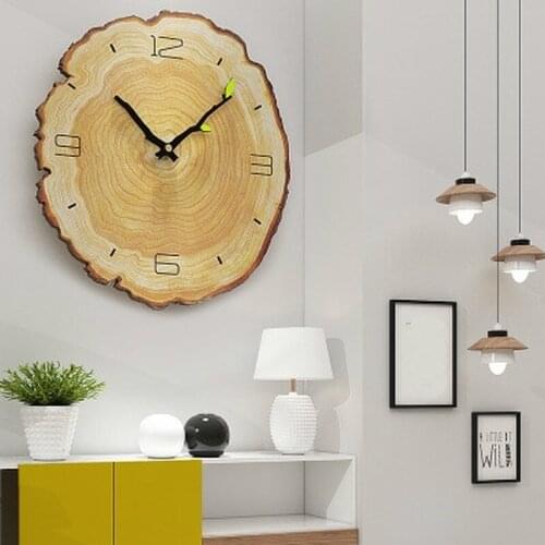 12 inch retro wooden clock cafe office home kitchen wall decoration mute clock design art big wall clock home wall clock