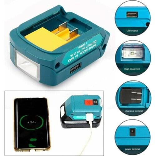 1pc Durable Li-ion Charger Adapter Cordless Power Source USB Charger Adapter for 12V Li-ion Battery Consumer Electronics