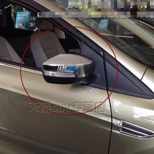Lapetus Accessories For Ford Kuga / Escape 2013 - 2019 Chrome Car Mirror Rearview Trim / Protective Cover Kit