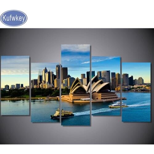 Diamond embroidery Sydney Seascape scenery 5d diamond mosaic cross stitch,diamond painting full square 5 pcs,rhinestones arts