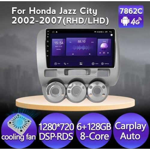 For HONDA JAZZ City 2002 2003 2004 2005 2006 2007 2Din Android 4G Car Radio Multimedia Video Player AM GPS Navigation Autoradio