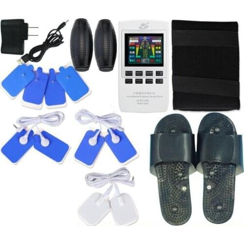 Free Shipping Charge EMS Electrotherapy Physiotherapy Pulse Massager Muscle Stimulator Acupuncture Stimulator +6 Electrode sheet