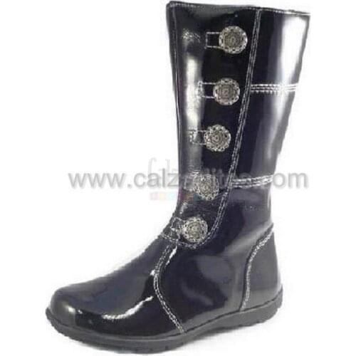 Patent leather boots purple (almost black) for girl of Andanines