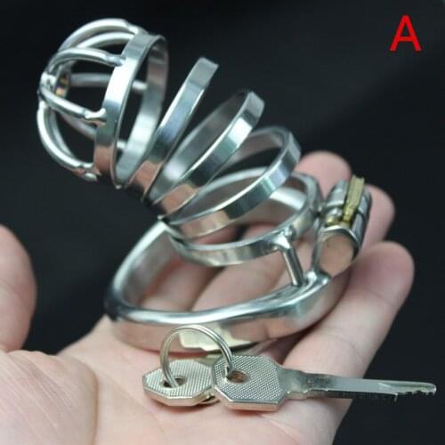 Chastity Cage Bondage Gear Urethral Catheter Cock Cage Male Chastity Device Stainless Steel Chastity Belt Penis Cage for Man 201