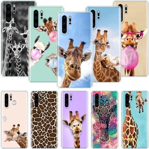 Cute Cartoon Giraffe Animal Phone Case For Huawei Honor 10 9 20 9X 8A 8X 8S 7A 7X Lite Pro 10i 20i Y5 Y6 Y7 Y9 2019 Cover Coque