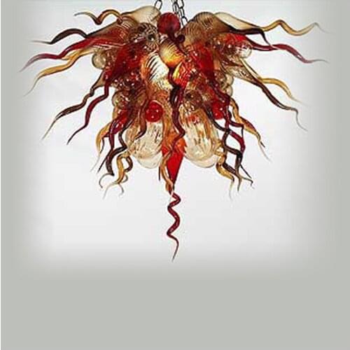 Elegant Tiffany Stained Glass Chandelier Free Shipping 100% Mouth Blown Borosilicate Pendant Lamps