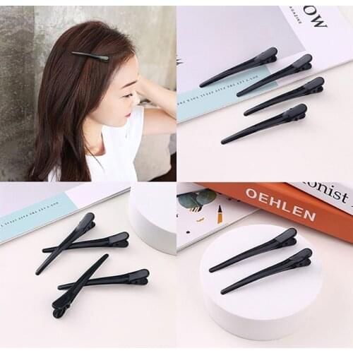 Hot 10 Pcs/lot DIY Black Metal Single Prong Hairstyle Alligator Hair Clips Large Barrettes Headwear Styling Tools for Women