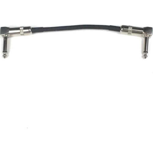 30cm 6.35 Plug Studio Quality Cables Effect Pedal Guitar Cable Audio Connector Right Angle Jumper Leads Black PVC