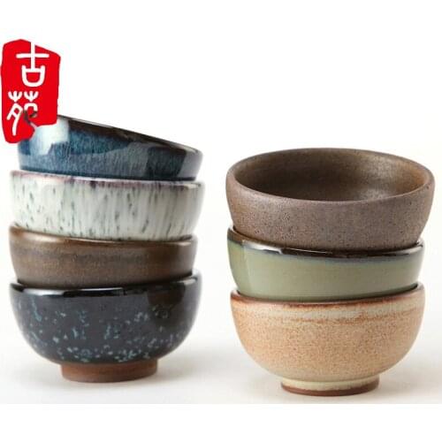 Guopin intage Hand Painted Chinese Cups Pottery Beautiful Tea Cup Set Teaware Bowl For Tea Ceremony Wine Mugs