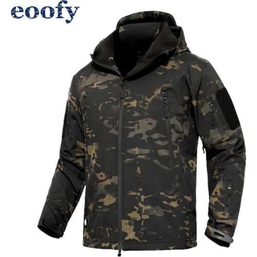 Mens Shark Skin Soft Military Tactical Jacket Men Waterproof Army Fleece Clothing Multiple Camouflage Windbreakers 5XL