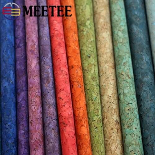 Meetee 90*135cm 0.5mm Synthetic Cork Leather Fabric Natural Wood Grain Cloth DIY handmade Luggage Hometextile Decor Accessories