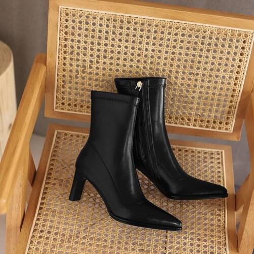 Fashion boots leather Martin boots single shoes plus cashmere shoes womens shoes luxury brand platform shoes high heels X912