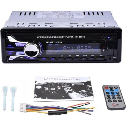1DIN MP3 Multifunction Player Vehicle Bluetooth Hands-free Phone AUX/FM/USB/SD Plug-in Card