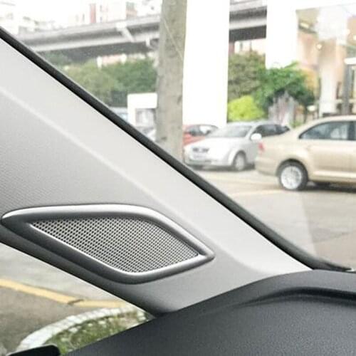 For Volkswagen VW Touran 2016 2017 ABS Matte Speaker Ring Stickers Sound Decoration Cover Trim