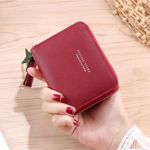 New ladies wallet short mini multifunctional zipper coin purse PU simulation leather card purse wholesale