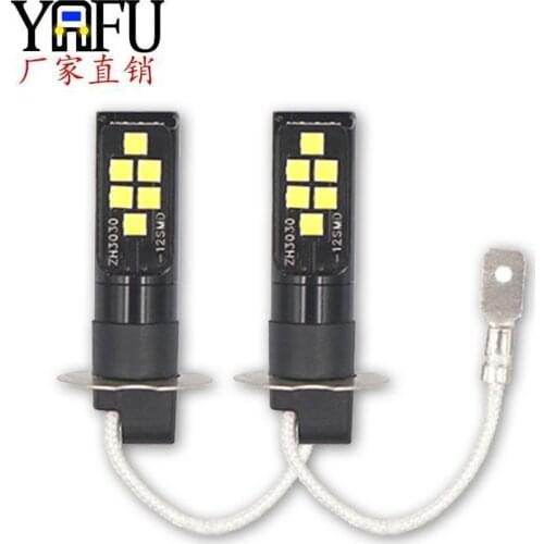 Cross border vehicle high brightness fog lamp H3 H1 12smd 3030 decoding led anti fog lamp front fog lamp headlamp