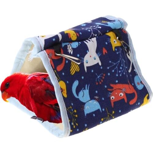 Bird Nest Snuggle Hut Parrot Habitat Cave Hanging Tent Hammock Bird Sleeping Bed