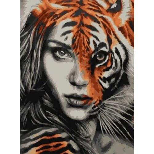 Paint By Numbers For Adults Children DIY HandPainted Oil Painting Landscape Tiger Picture Paint Home Decoration Custom Photo