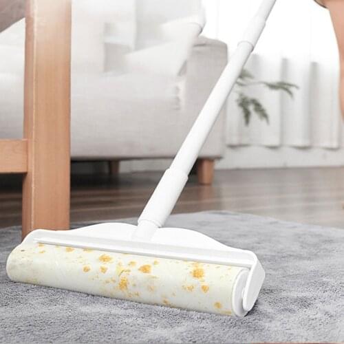 Detachable Pet Hair Remover Brush Extended Handle PP Dust Wiper Dog Cat Hair Brush Animals Furniture Sofa Cleaning Brush
