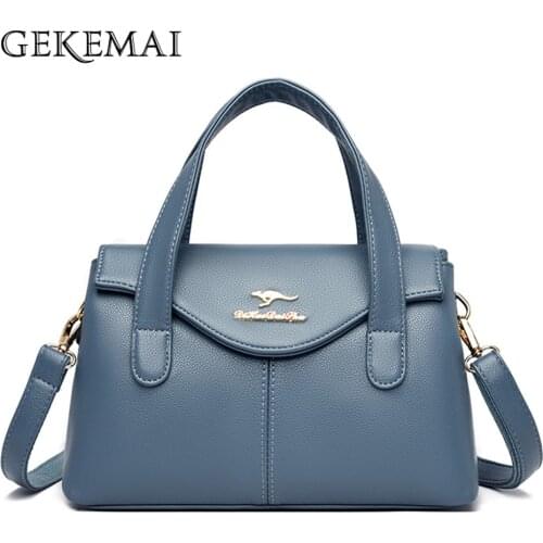 Luxury Designer High Quality Leather Womens Handbag Fashion Letter Design Ladies Shoulder Bag Solid Color Women Messenger Bags