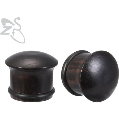 ZS 2 Pcs Ear Tunnels Plugs Wood Ear Expander Unisex Body Piercing Jewelry 6-14mm Single Flared Tunnel Ear Flesh Gauges Piercing
