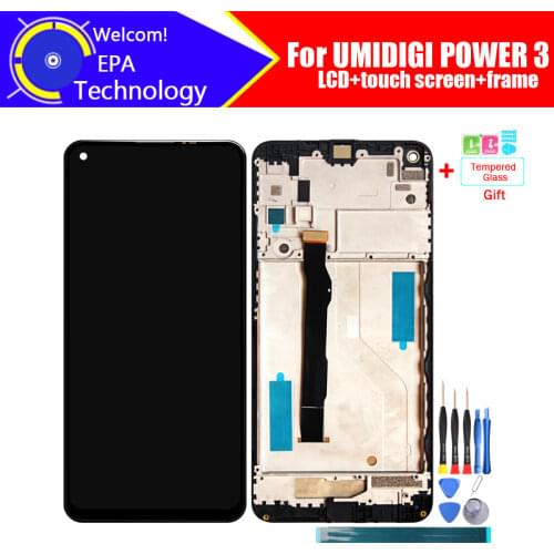 UMIDIGI POWER 3 LCD Display+Touch Screen Digitizer 100% Original Tested LCD Screen Glass Panel For UMI POWER 3+tools+ Adhesive