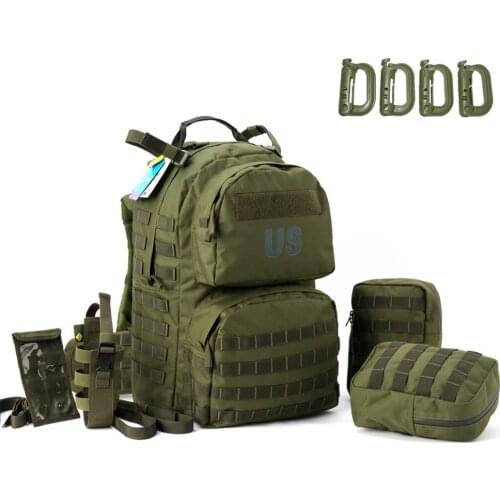 Akmax US Military Backpack Molle II Range Assault Rucksack Army 50L Men Multicam Tactical Pack With Frame For Camping Hiking