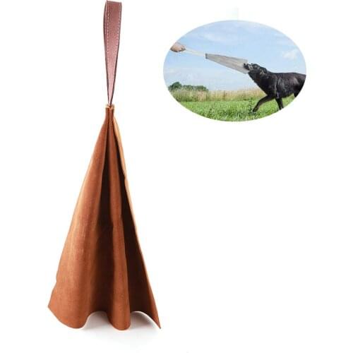 XPangle Dog Bite Tug Toys Tough Leather Rag Training Pet Chew Toys for German Shepherd Medium Large Dogs Interactive Police Toys