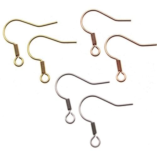 50pcs Silver Stainless Steel Earring Hooks for Jewelry Findings & Components Earring Wires Clasps DIY Jewelry Making Accessories