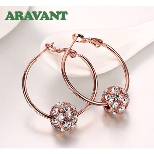2020 New Arrival Anti-Allergy Hoop Earring Rhinestone Earrings For Women Wedding Party Jewelry