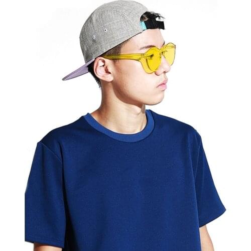 Women Cat Eyes Sunglasses Fashion Style Transparent Mirror Sunglasses Integrated Eyewear Resin Lens UV400 All-match Glasses