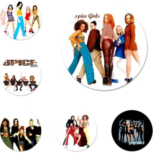 58mm Sexy Spice Girls Icons Pins Badge Decoration Brooches Metal Badges For Clothes Backpack Decoration