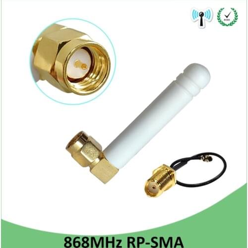 868MHz 915MHz Antenna 2dbi SMA Male Connector GSM 915 MHz 868 MHz antena antenne waterproof + 21cm RP-SMA/u.FL Pigtail Cable